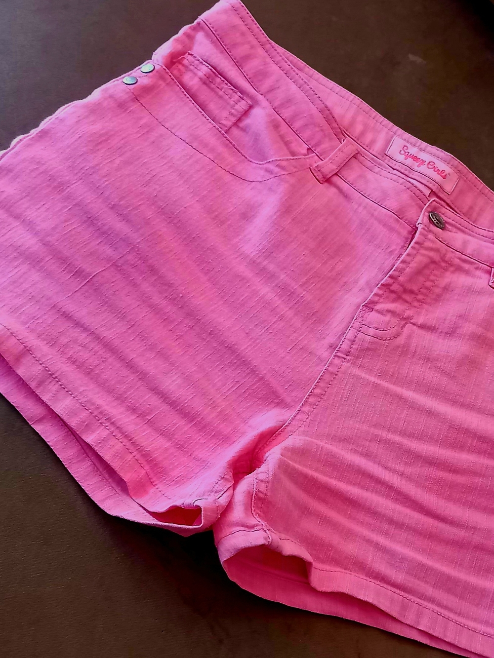 Bright Pink Women's Denim Shorts - Super Cute